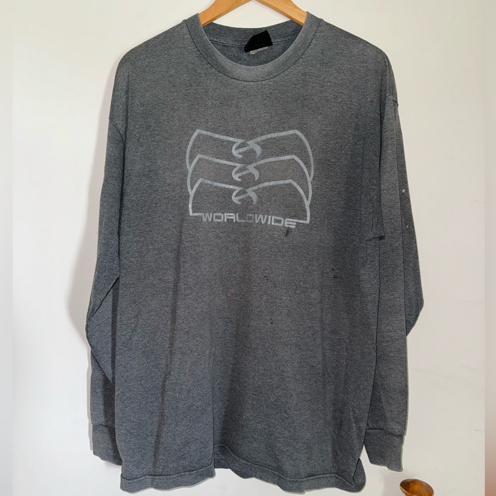 Vintage 90’s Wu Wear Wu Tang Clan Long Sleeve Graphic Tee Shirt Street Wear Rap